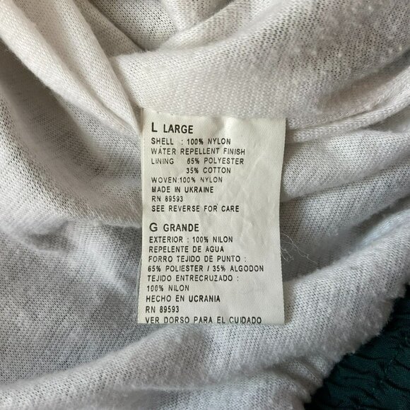 Vintage MacGregor Water Repellent Nylon Black Green Windbreaker Jacket Mens L - Picture 7 of 8